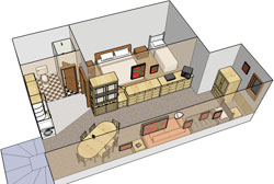 Skizze eines Lux-Apartments 2/6 – Typ D